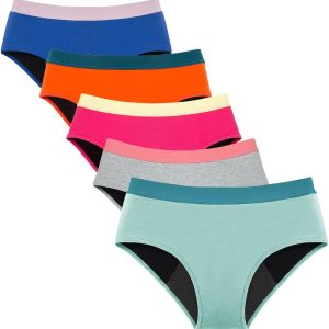 Teen Period Underwear Menstrual Panties for Girls Heavy Flow Leakproof Protective Briefs First Period Kit for Girls