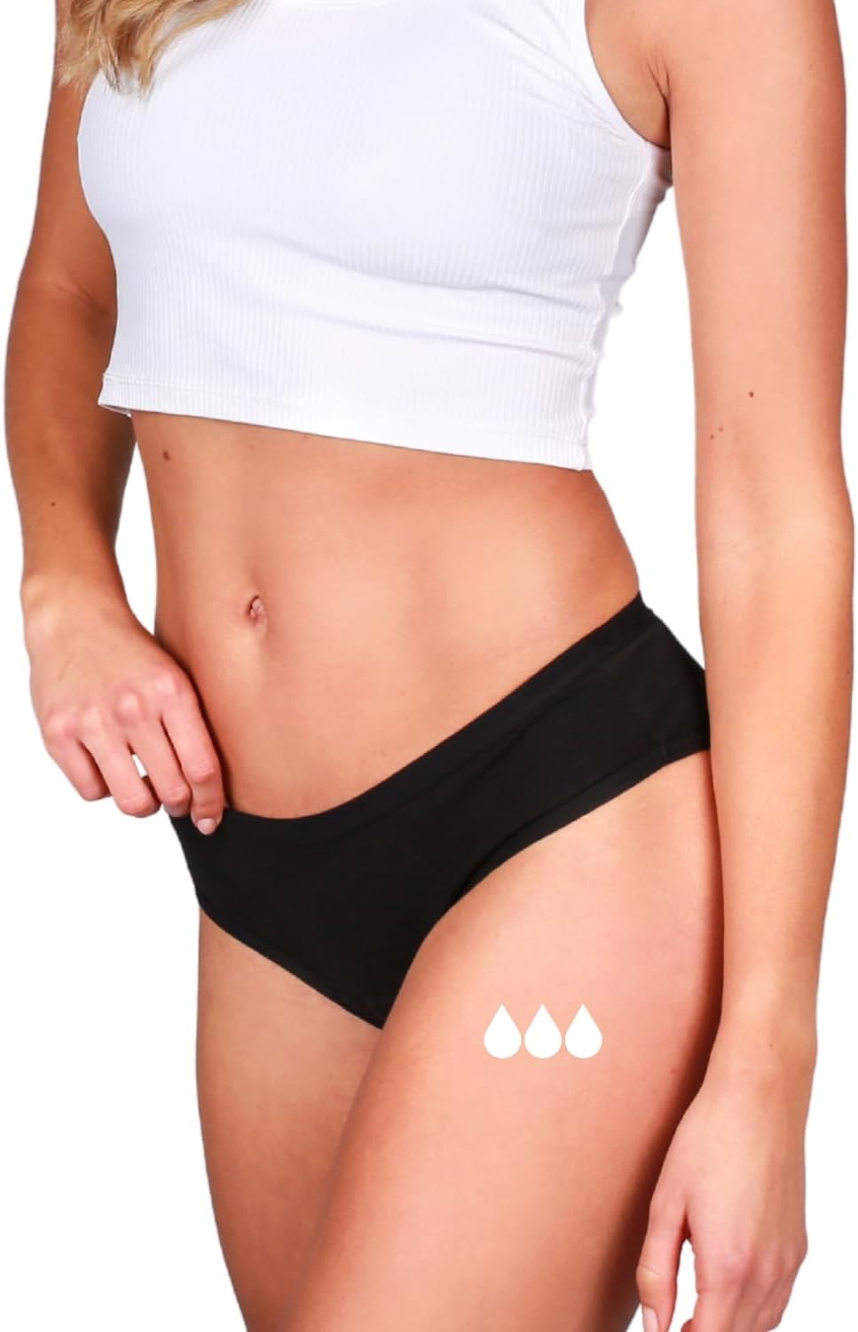 Classic Period Underwear – Leak-proof Period Underwear – Menstrual Underwear – Replaces 2 Tampons, Period Briefs, Wear Time up to 12 Hours, Washable at 60 °C, black, 34