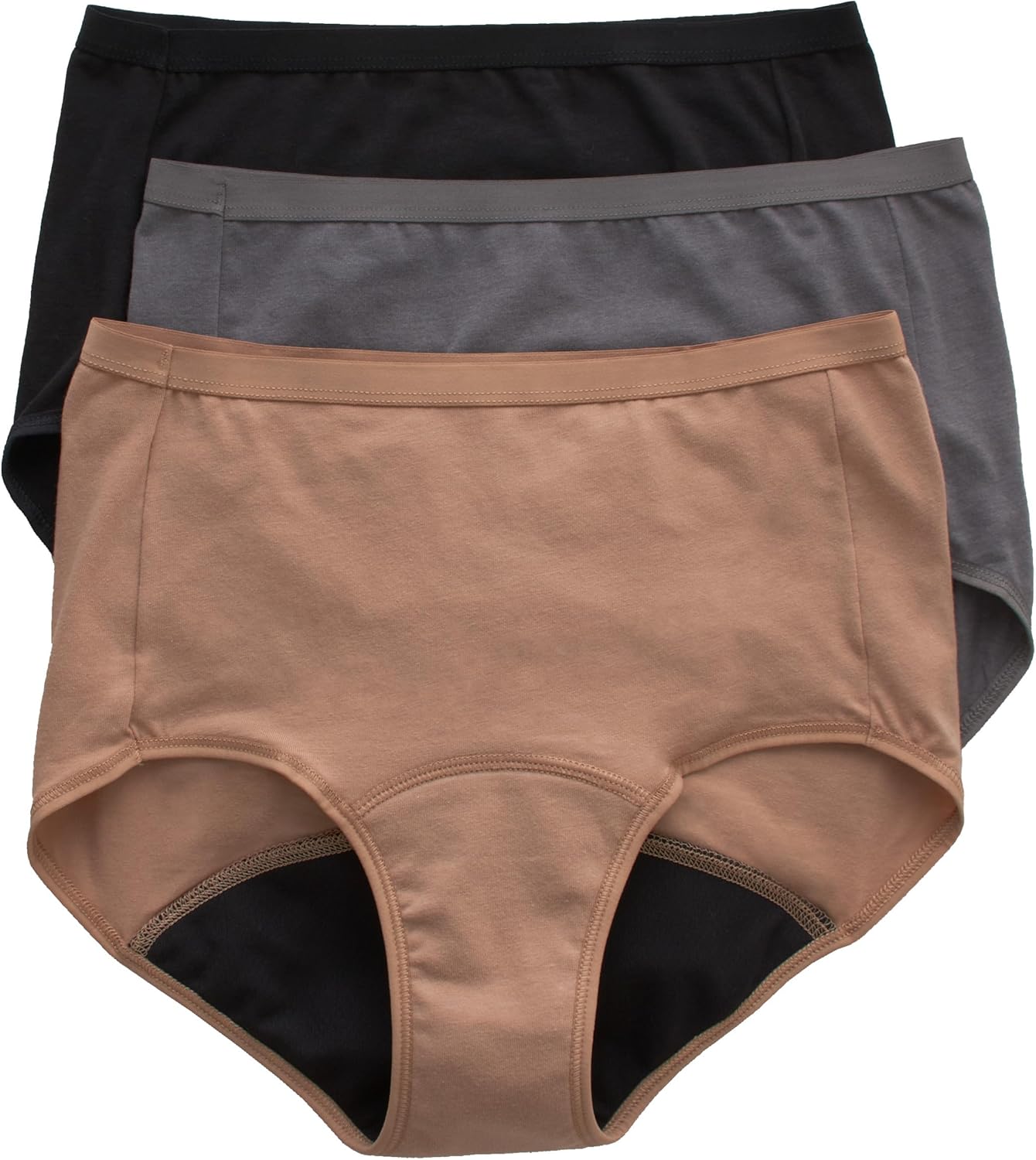 Women's Comfort, Period. Boyshorts Period Underwear, 3-pack